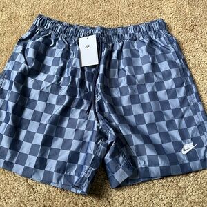 Nike Navy Checkered Men's Shorts